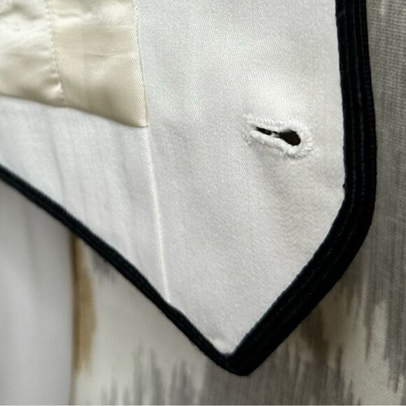 Ralph Lauren Cream with Black Trim Brushed Moleskin Cotton Waist Coat Gilet Vest - Picture 15 of 16